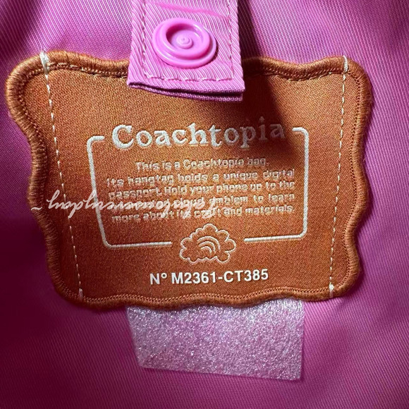 Coach Coachtopia Loop Mini Tote Crossbody In Bright Magenta CT385 NWT Rainbow - Picture 7 of 9